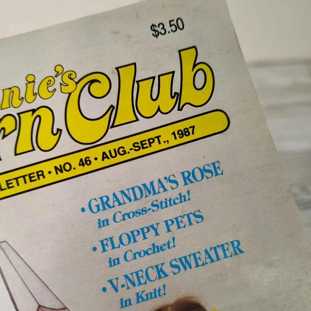 Annies‎ Pattern Club 1987 Vintage Crochet Craft Booklet Floppy Pets Afghan Doily